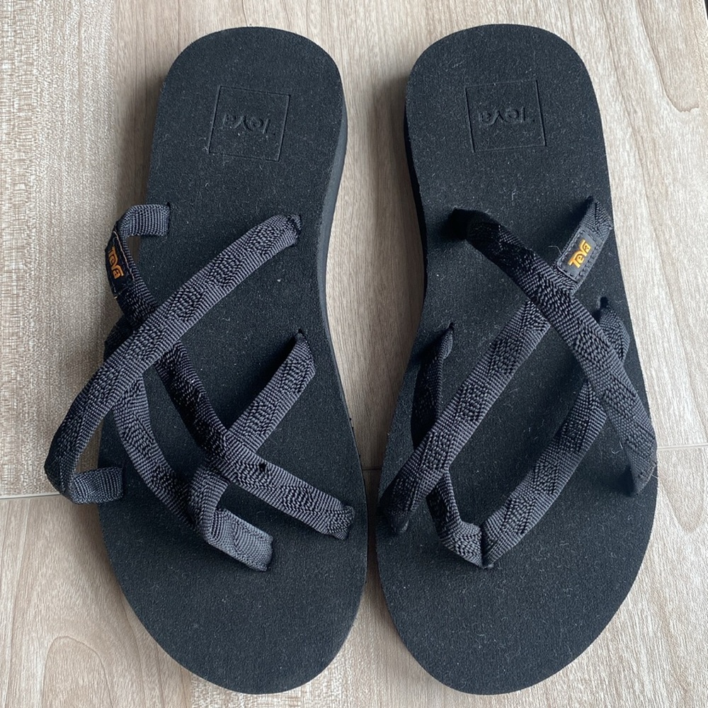 NEW Teva Black Sandals/Flip Flips